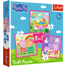 Trefl Pipsa Possu - Peppa and Friends 3-in-1 palapeli