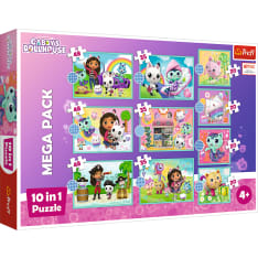 Trefl Mega Pack 10-in-1 Gabby's Dollhouse puzzle set