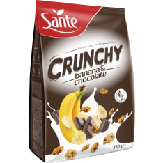 Sante Crunchy Banaani-Suklaa 350g kauramuromysli