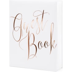 Rose gold wedding guest book