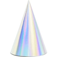 6-piece cardboard hat in the colors of the rainbow
