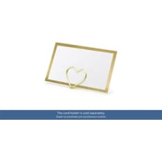 Gold-rimmed Place Card 10 pcs