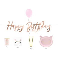 Cute cat place setting and decoration set