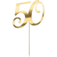 Kullanvärinen 50-vuotta kakunkoriste