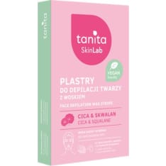 Tanita face Depilation Wax Strips Cica & Squalane hoitavat kylmävahaliuskat kasvoille 12 kpl