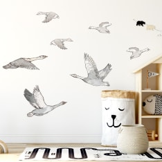 Pastelowe 12-36cm geese decoration sticker 7 pcs