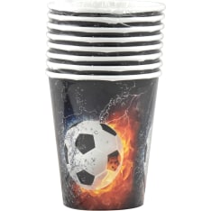 Paper mug 25cl football 8 pcs