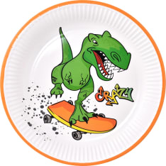 Crazy Dino 23cm 8kpl kartonkilautanen