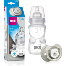 Lovi 250 ml baby bottle + Bubby Bear fun pacifier set