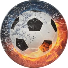 Paper plate 23cm football 8 pcs