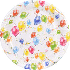 Paper plate 23cm balloons 8 pcs