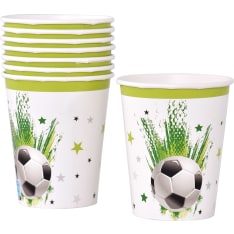 Paper mug  25cl football with stars 8 pcs