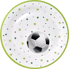 Jalkapallo tähtien kanssa 23cm 8kpl kartonkilautanen