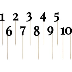 Party Deco musta numerokoristeet
