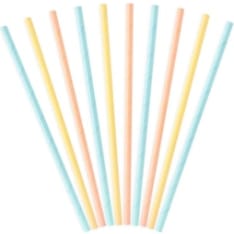 Trendy colors cardboard drinking straw