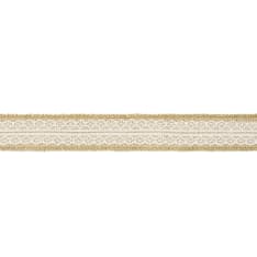 Jute ribbon decorated with lace