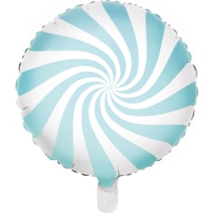 Light blue candy spiral foil ball