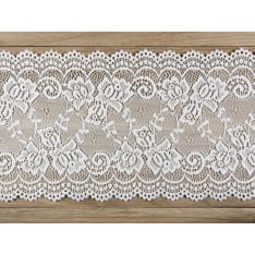 White wide lace band