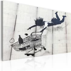 Artgeist Falling Woman With Supermarket Trolley (Banksy) taulu