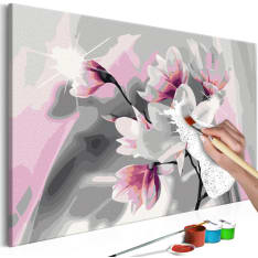 Artgeist Magnolia (Grey Background) DIY kangas maalaus