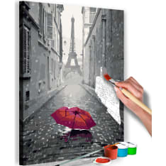 Artgeist Paris (Red Umbrella) DIY kangas maalaus