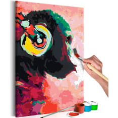Artgeist Monkey In Headphones DIY kangas maalaus