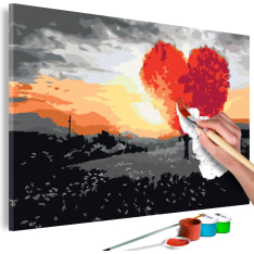 Artgeist Heart-Shaped Tree (Sunrise) DIY kangas maalaus