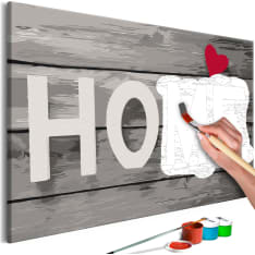 Artgeist Grey Letters DIY kangas maalaus