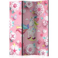 Artgeist Unicorn On Flowerbed 3-osainen sermi