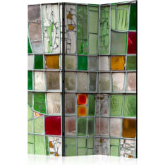 Room Divider - Emerald Stained Glass [Room Dividers]