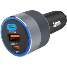 Forcell 2xUSB-C / 1xUSB-A 85W fast car charger