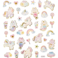 DPC pastel unicorns tarra-arkki 15x17cm