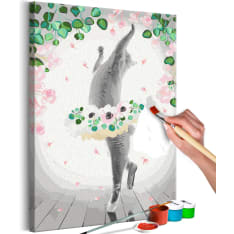 DIY canvas painting - Cat Ballerina