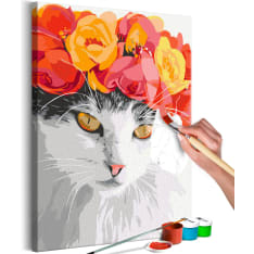 Artgeist Flowery Cat DIY kangas maalaus