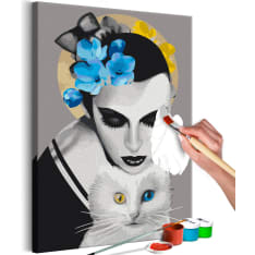 Artgeist Lady With Cat DIY kangas maalaus