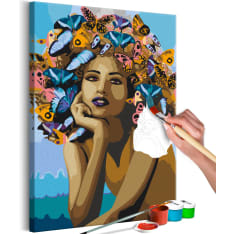 Artgeist Girl and Butterflies DIY kangas maalaus