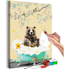 Artgeist Bathing Bear DIY kangas maalaus