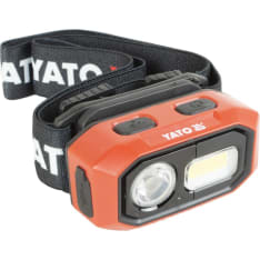 Yato Headlamp 480 LM, rechargeable 1400 mAh IP54