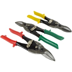 Sheet metal scissors set 3-piece left + right + straight