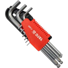 Yato 1.5 - 10 mm 9-os 52-55 HRC pallopäillä kuusiokolosarja