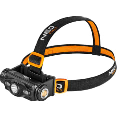 Neo Tools 1000lm pun/sin CREE LED + LED ladattava otsalamppu