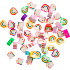 DPC unicorns/rainbows 1cm polymeerihelmet 48 kpl