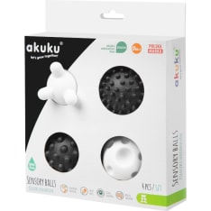 Akuku mustavalkoinen 4 kpl aistipallot