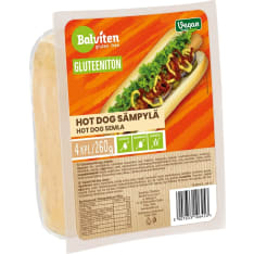Balvit's Gluten-free 4 x 65 g hot dog bun