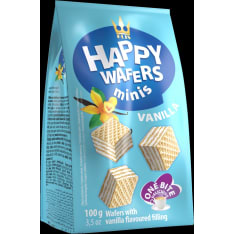 Happy Wafers Minis Vanilja 100g vohvelipala