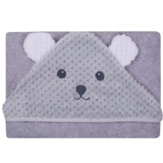 Duetbaby frotee 100 x 100 cm harmaa nalle kylpypyyhe