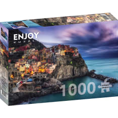 ENJOY Manarola at Dusk, Cinque Terre, Italy 1000p puzzle