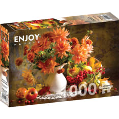 ENJOY Still Life with Orange Dahlias 1000p puzzle