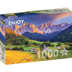ENJOY Church in Dolomites Mountains, Italy 1000p puzzle
