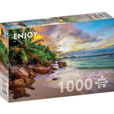 ENJOY Seychelles Beach at Sunset 1000p puzzle